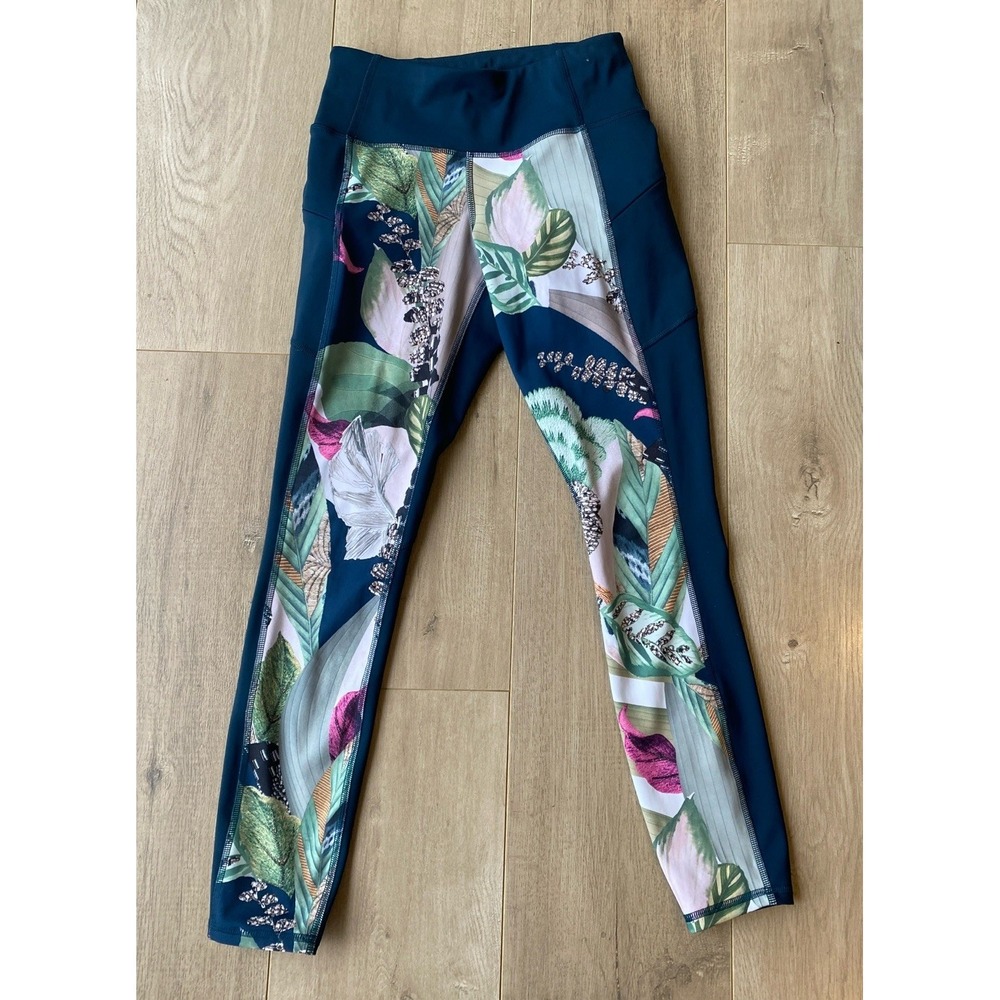 Athleta Oasis Contender 7/8 leggings‎ Lagoon Tropical Size XXS
